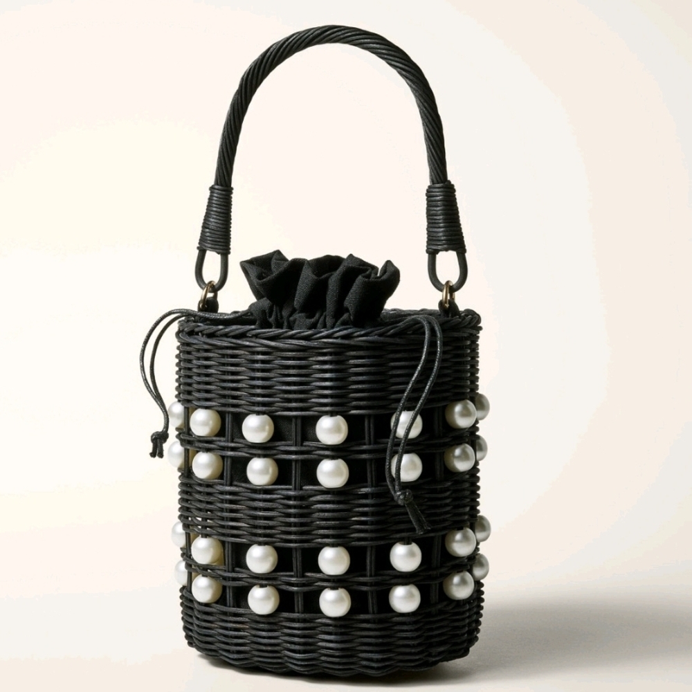 Kate Spade X Target Pearl Embellished Basket Bucket Bag